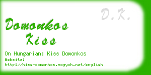 domonkos kiss business card